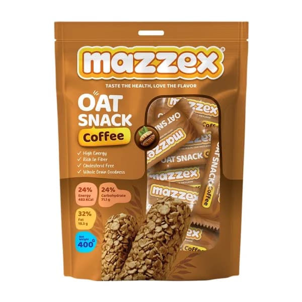 Mazex Oat Snack Coffee - 400 grams (40 pieces)