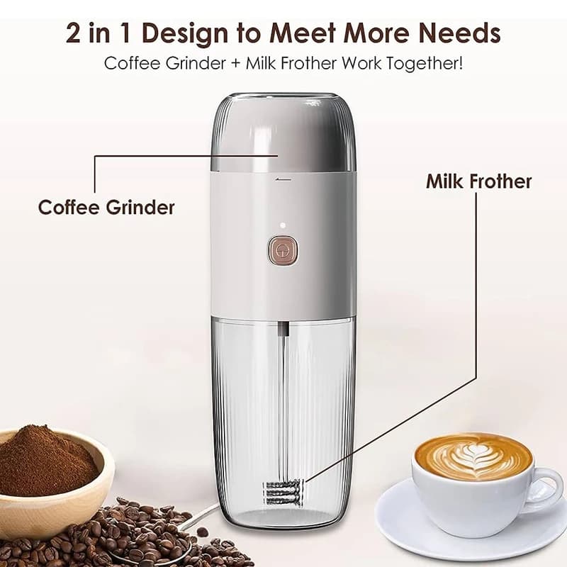LePresso Coffee Grinder and Milk Frother 2 in 1