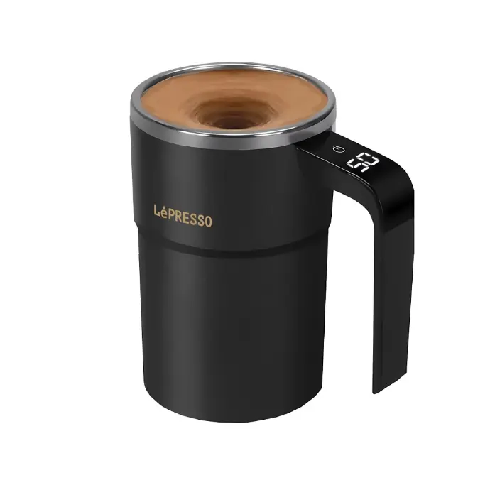 LPCFFM0018 LEPRESSO STIRMAGIC AUTO STIRRING MUG كوب قهوة ذاتي التحريك، كوب قهوة مغناطيسي قابل لإعادة الشحن