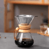 Untitled design (2) 400mlطقم إبريق قهوة زجاجي فاخر مقاوم للحرارة مع علامات قياس طقم قهوة V60